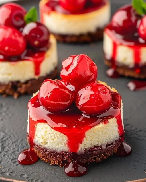 Mini Cherry Cheesecakes
