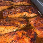 Cajun Honey Butter Salmon dish with vibrant colors and herbs