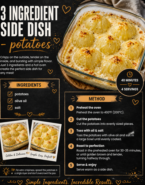 Three-Ingredient Side Dish Ideas: Easy, Quick Recipes